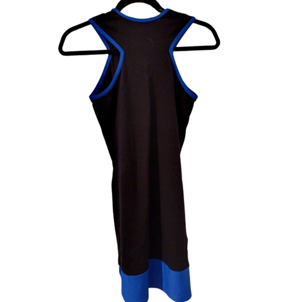 Limedrop Vintage Bodycon black and blue Mini dress Size 8 - Picture 3 of 9